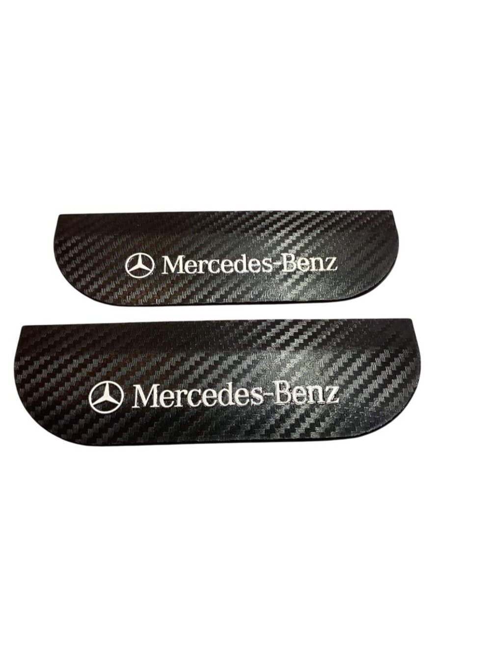 2 Pcs Side Mirror L&R Clip On Rain Visors for Mercedes Benz Carbon Fiber ABS NEW